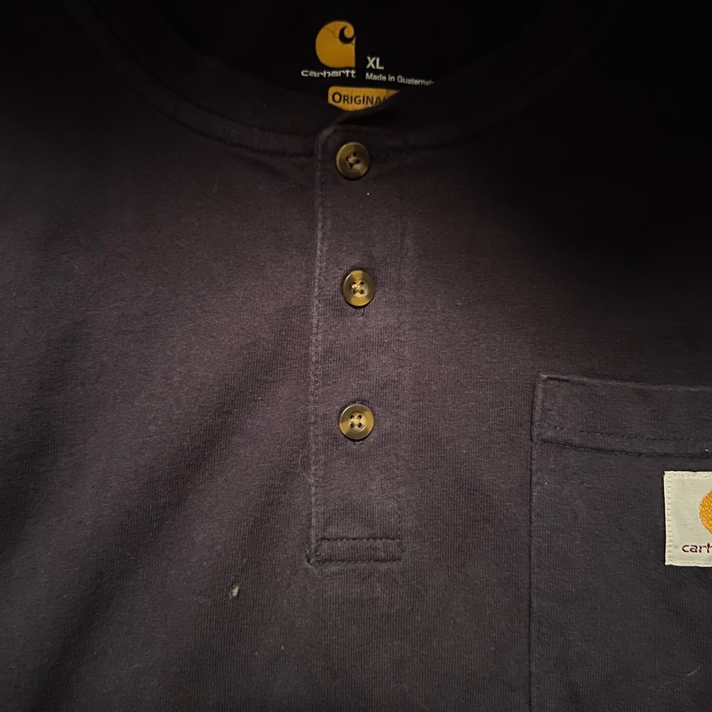 Carhartt Men's Size XL Shirt Pocket Tee Original Fit Long Sleeve Logo Front